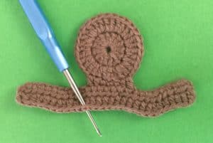 Crochet gingerbread man arms