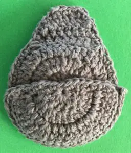 Crochet kangaroo body with pouch
