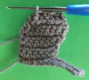 Crochet kangaroo foot