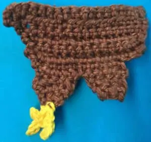 Crochet bald eagle body with first claw