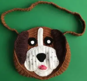 Crochet dog bag ears on front head