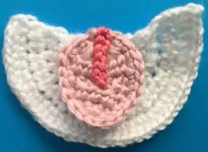 Crochet dog potholder chin with tongue