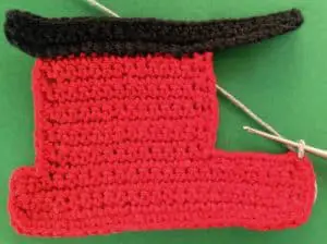 Crochet train caboose joining for railing
