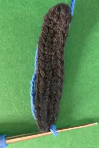 Crochet butterfly beginning first wing