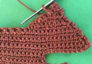 Crochet squirrel joining for second ear