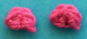 Crochet teddy for plane mobile inner ears