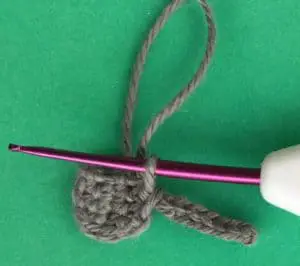 Crochet barbecue apron egg flip joined