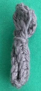 Crochet barbecue apron tongs folded
