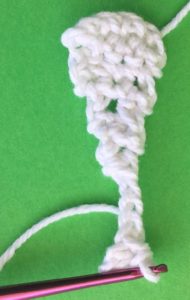 Crochet zebra far back leg