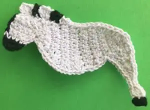 Crochet zebra fifth mane piece