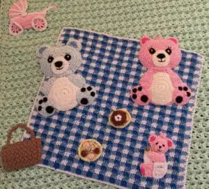 Teddy bears picnic baby blanket picnic blanket