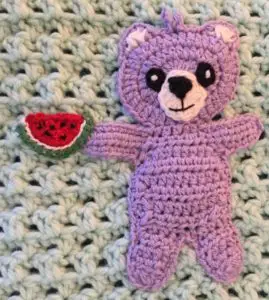 Teddy bears picnic baby blanket teddy with watermelon